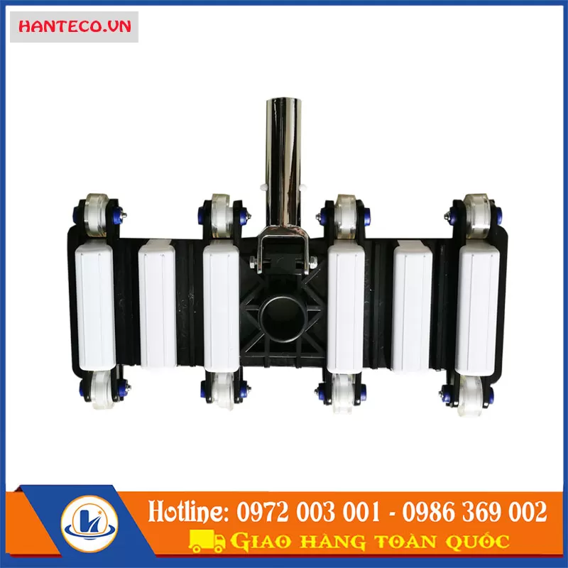 BÀN HÚT BỂ BƠI 8 BÁNH CÁN INOX 