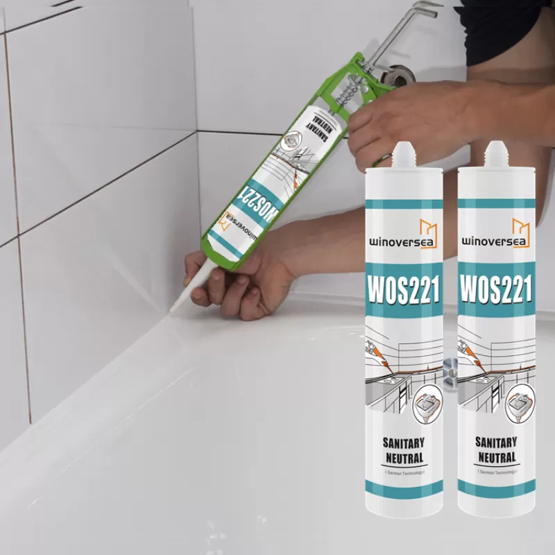 WOS 221 Keo dán silicone axit axetic siêu dính dùng cho phòng tắm và nhà bếp chống nấm mốc