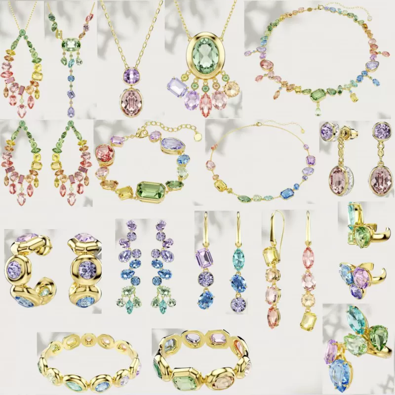 2026 New Candy Series Crystal Set - High-end and Exquisite Necklace, Bracelet, Ring and Earring Set