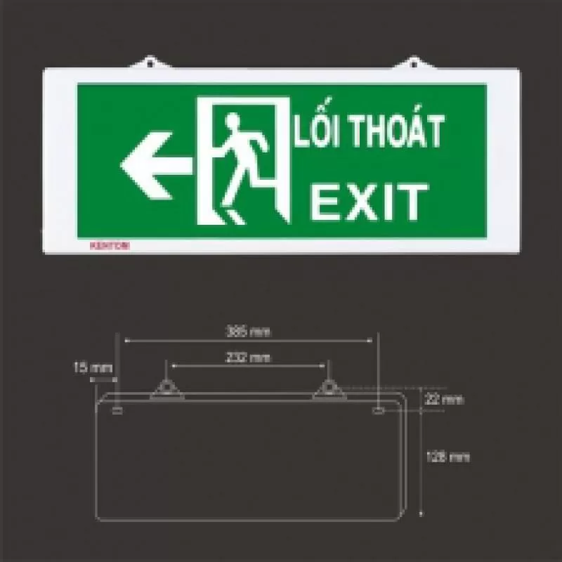 Đèn Exit Kentom KT610 ( 1 mặt )
