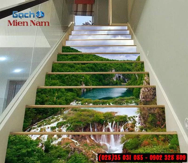 Tranh gạch 3d ốp bậc cầu thang BCT116