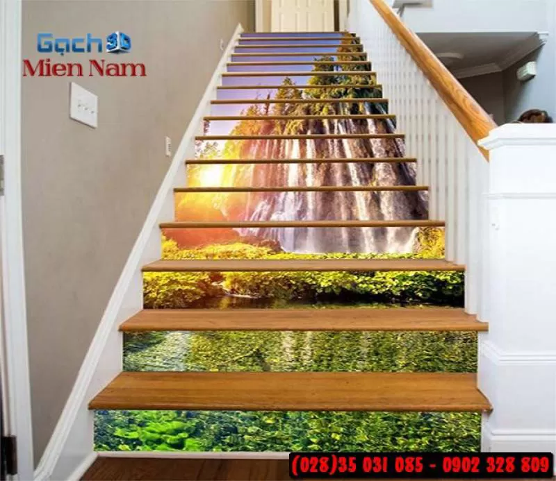 Tranh gạch 3d ốp bậc cầu thang BCT115