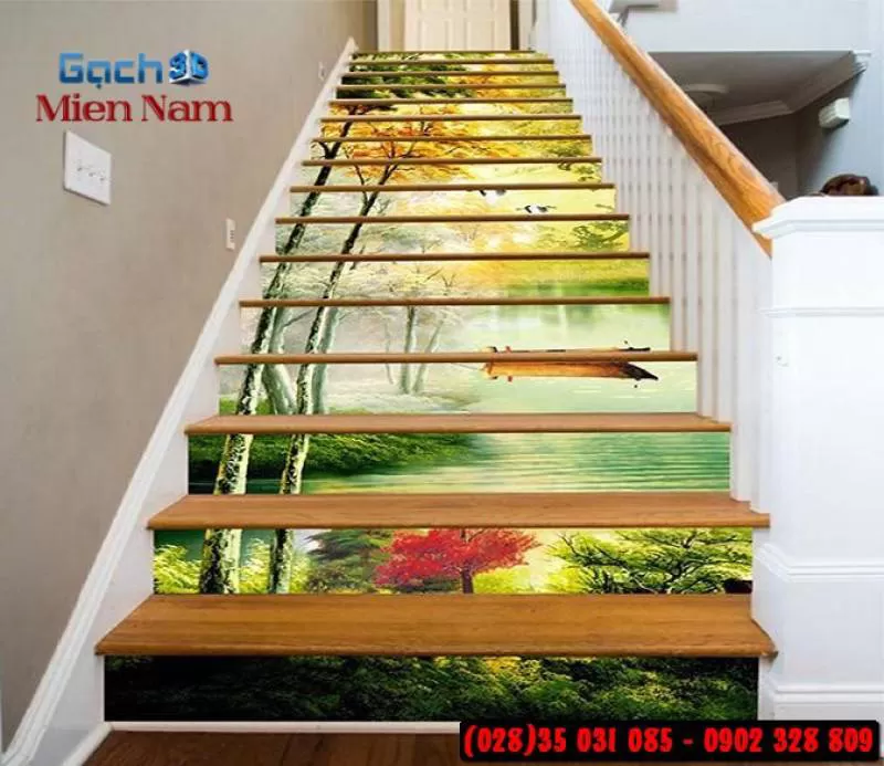 Tranh gạch 3d ốp bậc cầu thang BCT102