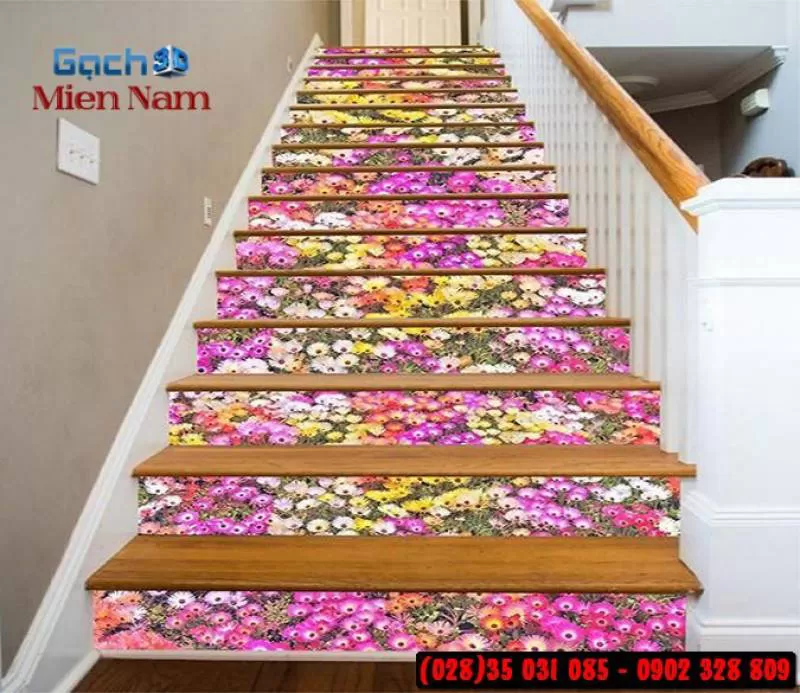 Tranh gạch 3d ốp bậc cầu thang BCT100