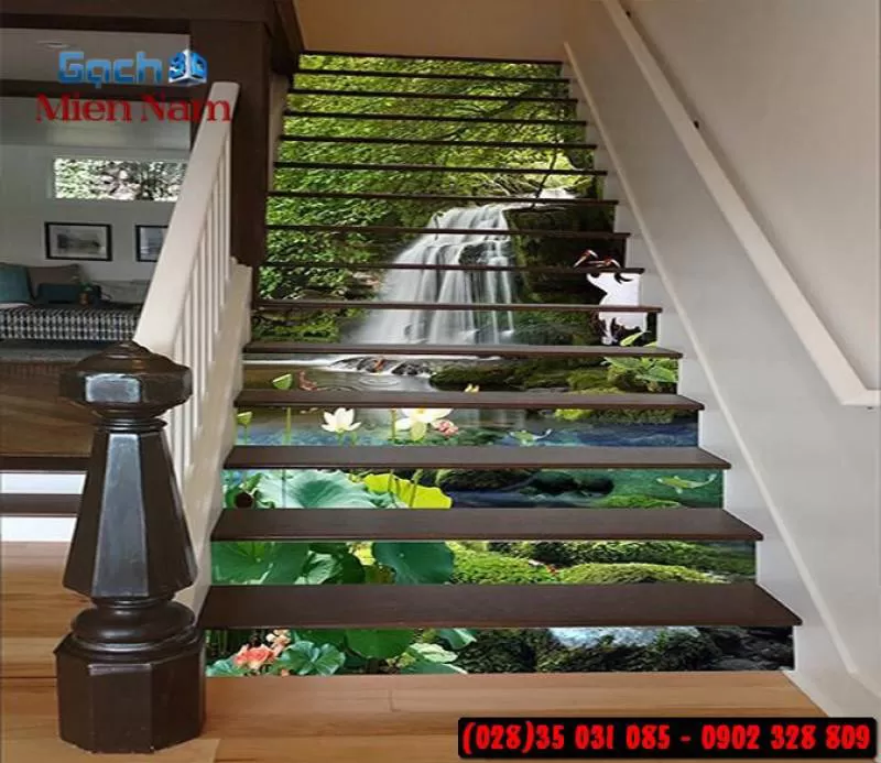 Tranh gạch 3d ốp bậc cầu thang BCT98