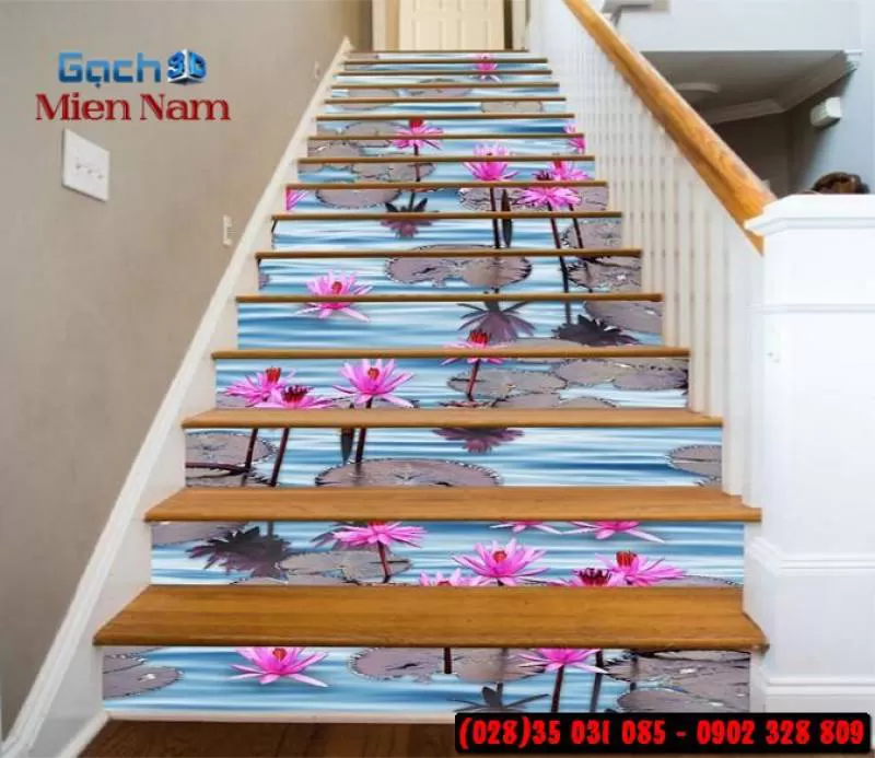 Tranh gạch 3d ốp bậc cầu thang BCT96