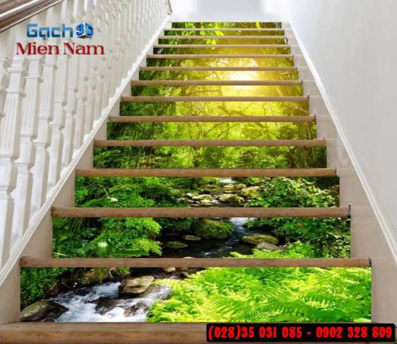 Tranh gạch 3d ốp bậc cầu thang BCT95
