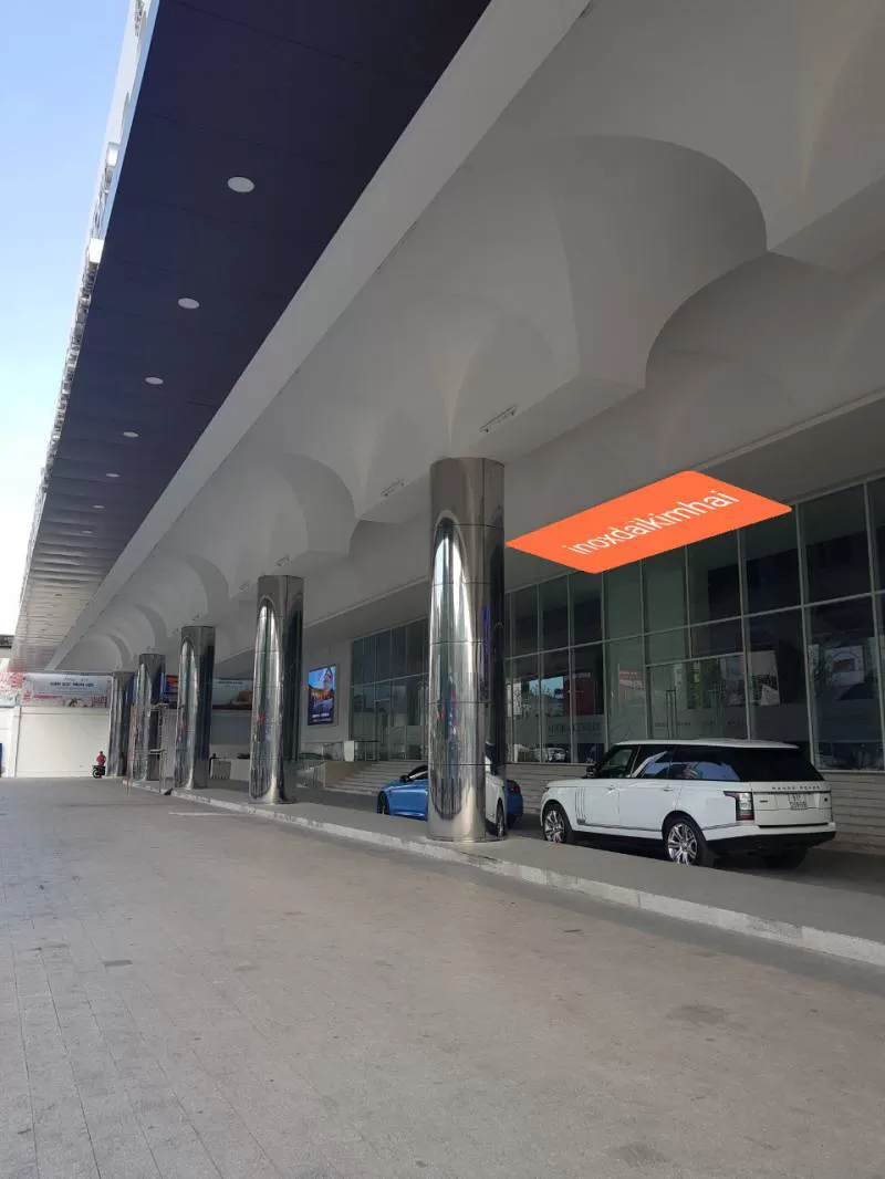 Ốp cột inox 304 bóng gương BA