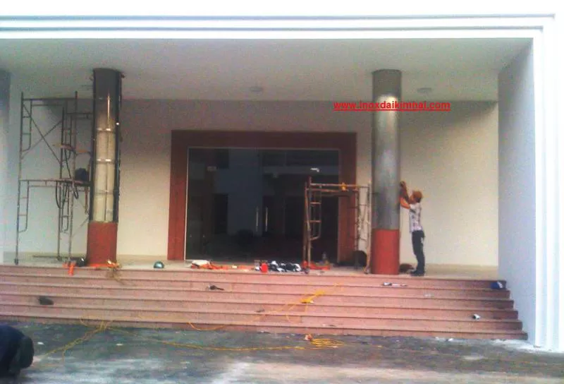 Ốp cột inox 304 316 mờ Hair line