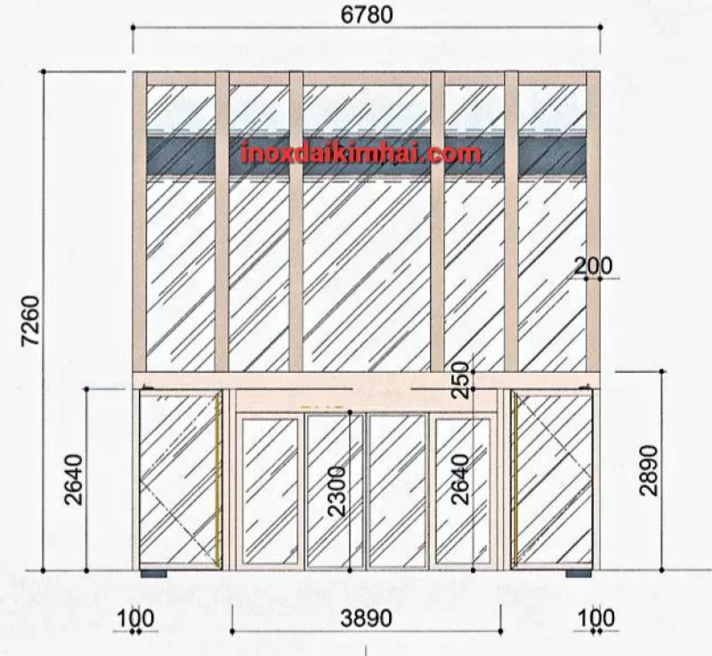 Khung inox vàng bạc nhôm kính