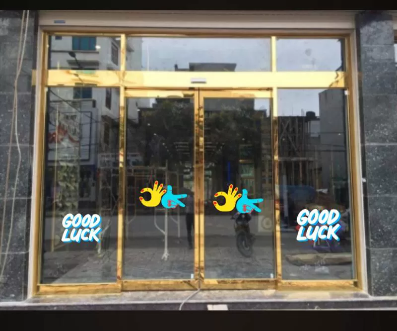 Khung viền inox vàng kính 10ly