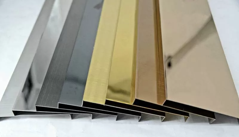 Khung viền inox vàng bạc đen hair line