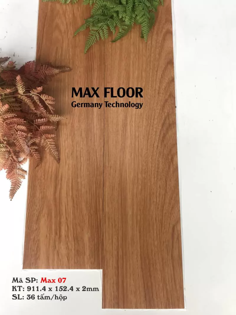 Sàn nhựa bóc dán giả gỗ Max07