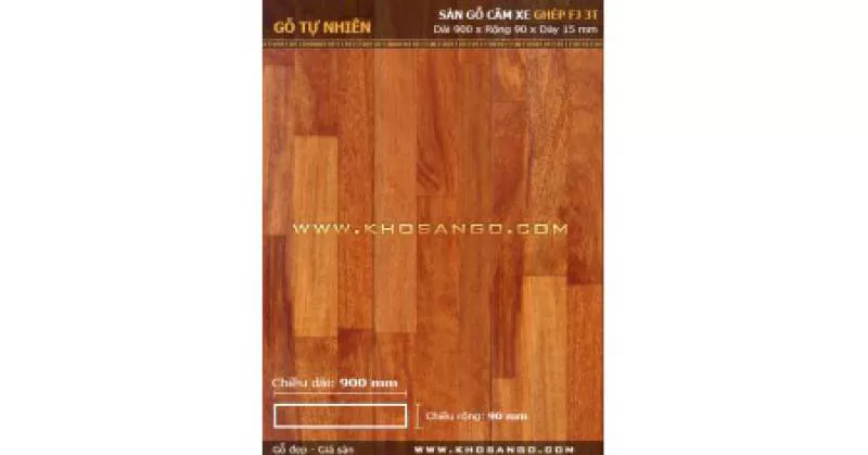 Sàn gỗ căm xe 3K 15x90x900