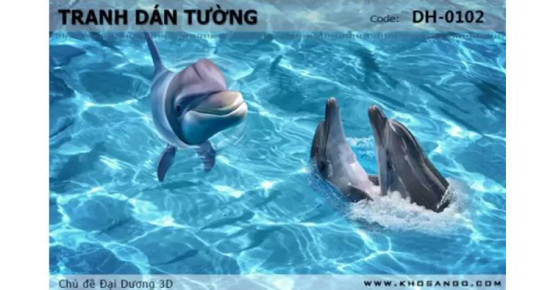Tranh dán tường Đại Dương 3D DH-0102