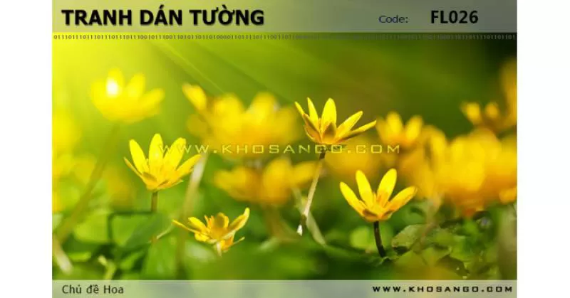Tranh dán tường Hoa FL026 