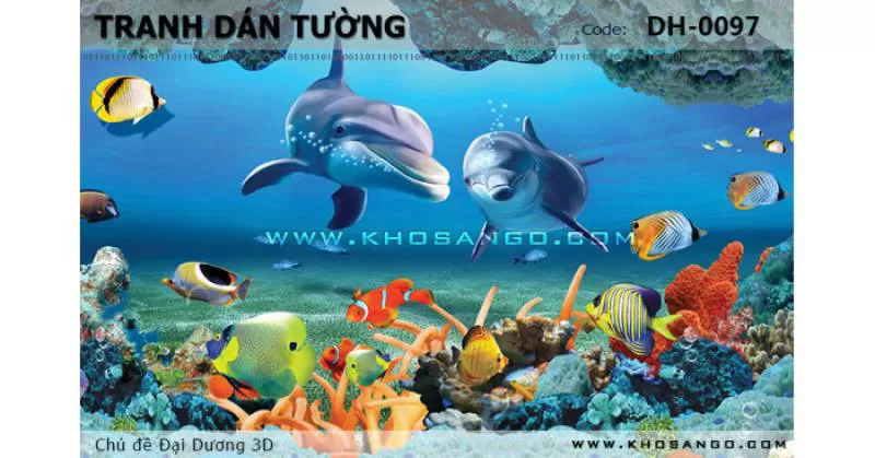 Tranh dán tường Đại Dương 3D DH-0097