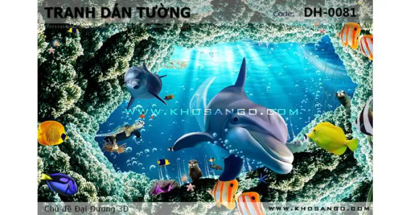 Tranh dán tường Đại Dương 3D DH-0081 