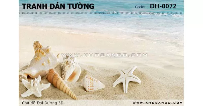 Tranh dán tường Đại Dương 3D DH-0072