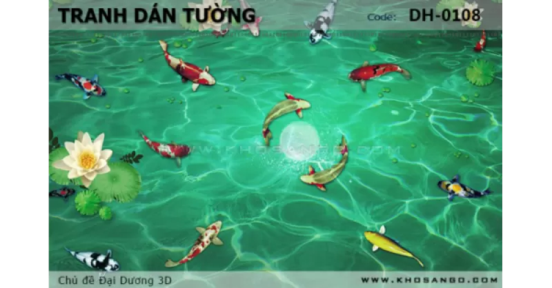 Tranh dán tường Đại Dương 3D DH-0108