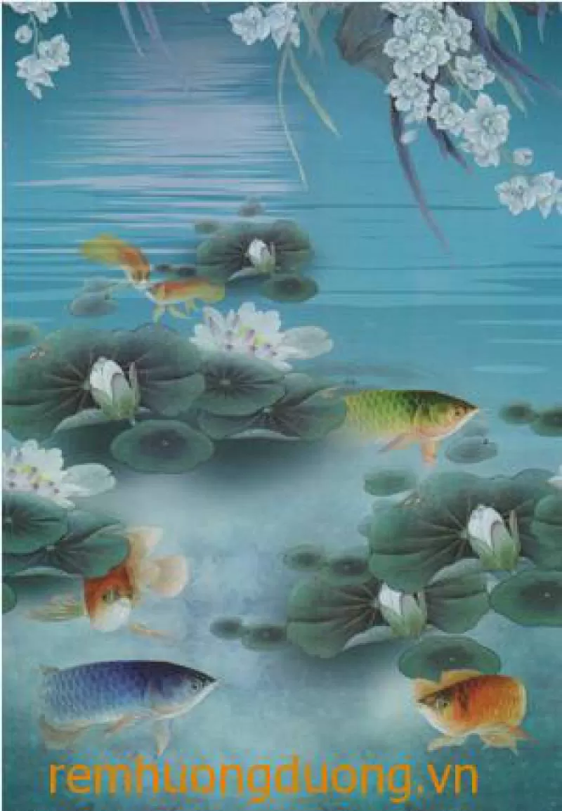 Rèm cuốn tranh CT.023B - Rèm Hướng Dương