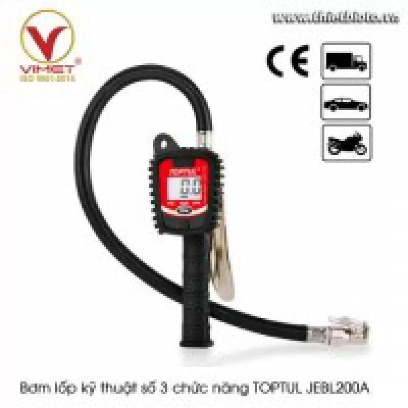 Bơm lốp kỹ thuật số 3 chức năng TOPTUL JEBL200A