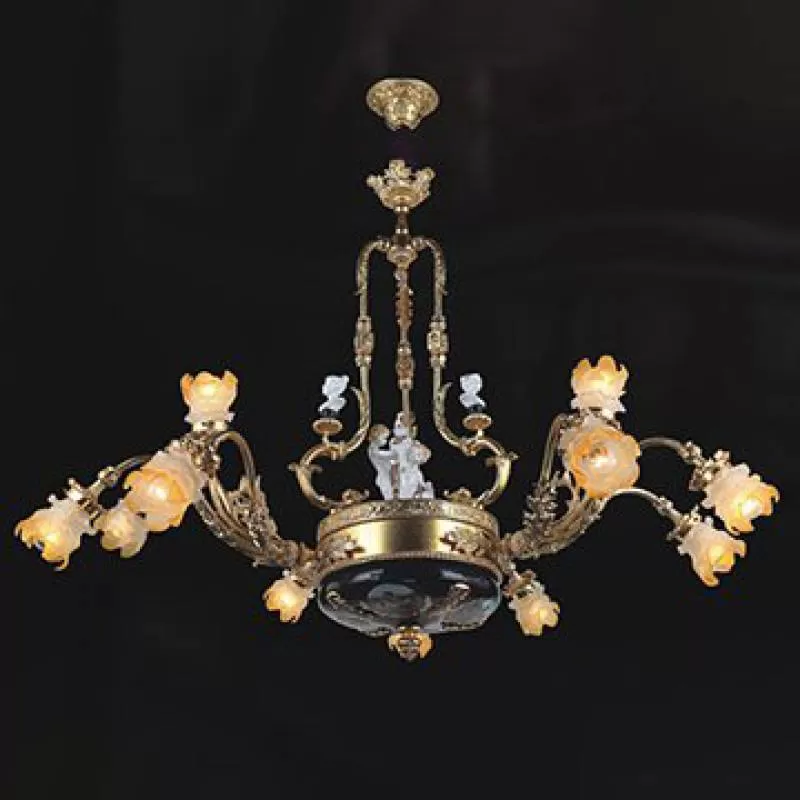 Đèn chùm đồng phong cách Pháp WND8006-12B