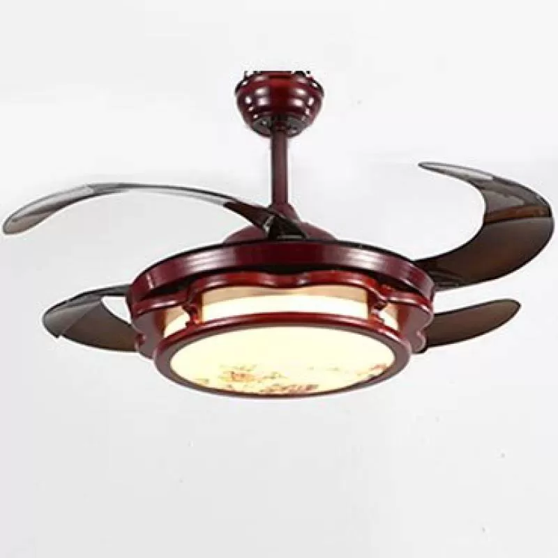 Quạt trần đèn màu gỗ gụ sang trọng JC8531