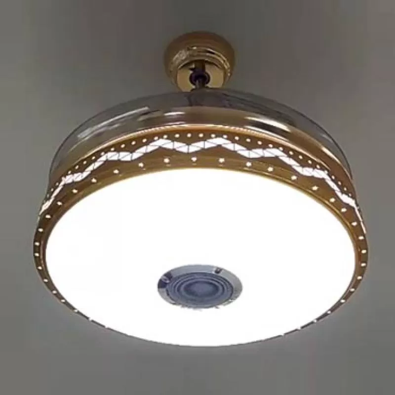Quạt trần đèn hình tròn thiết kế đơn giản JC8262