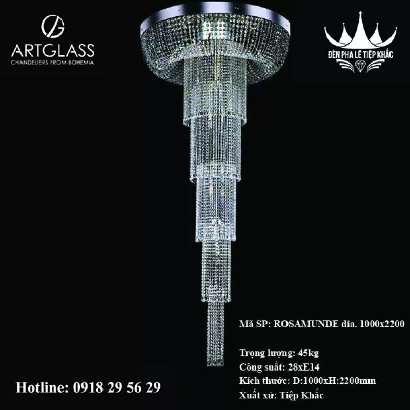 Đèn thả thông tầng ROSAMUNDE dia 1000x2200 Bởi 6222 đánh giá