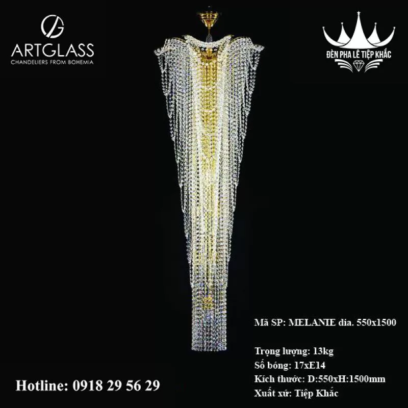 Đèn thả thông tầng MELANIE dia. 550x1500 Bởi 6219 đánh giá