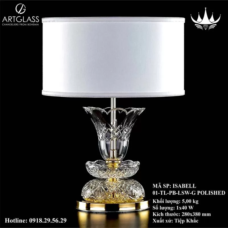 ĐÈN ISABELL 01-TL-PB-LSW-G POLISHED Bởi 6292 đánh giá