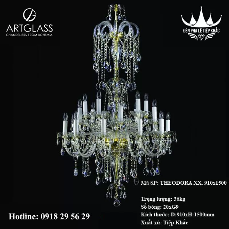 Đèn thả thông tầng THEODORA XX. 910x1500 Bởi 6230 đánh giá