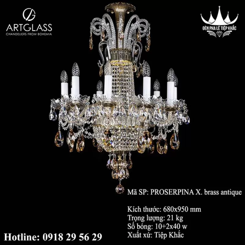 Đèn đại sảnh PROSERPINA X brass antique Bởi 6252 đánh giá
