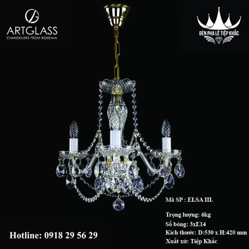 Đèn Phòng Khách ELSA III Bởi 6162 đánh giá