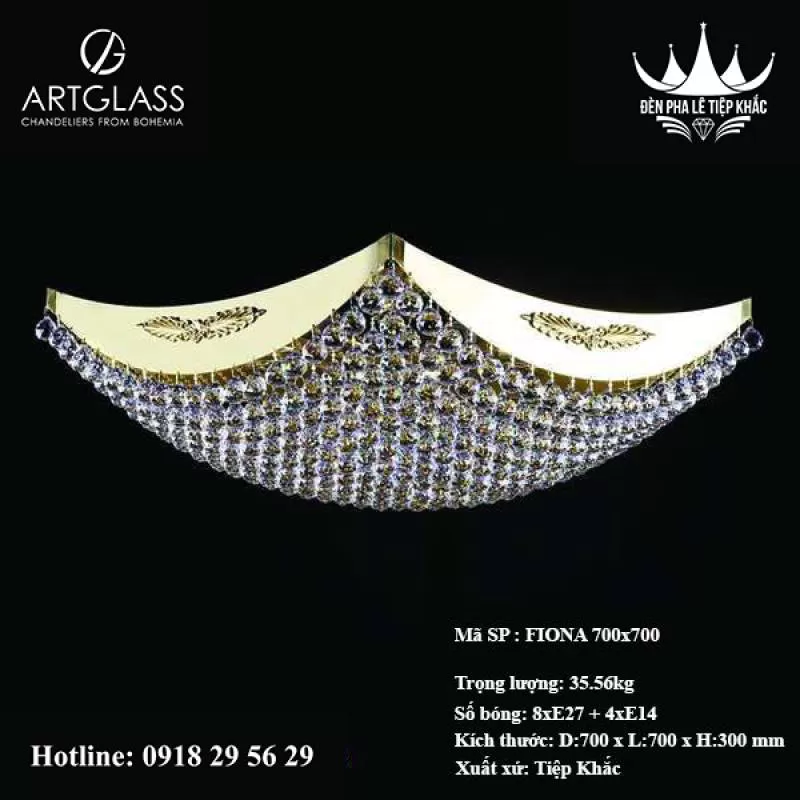 Đèn lồng ốp trần FIONA 700x700 Bởi 5868 đánh giá