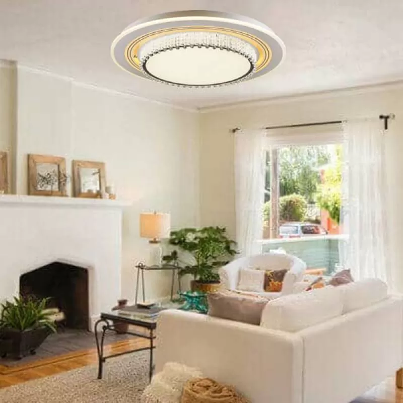 Đèn mâm ốp trần led tròn 3 chế độ ánh sáng cao cấp D600mm EC-ML8605