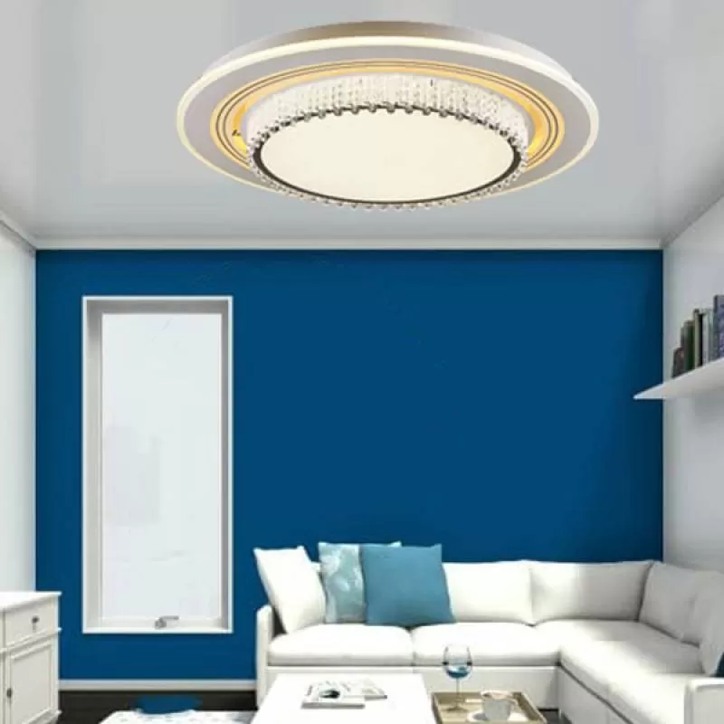 Đèn mâm ốp trần led tròn 3 chế độ màu gắn phòng khách D820mm EC-ML8606
