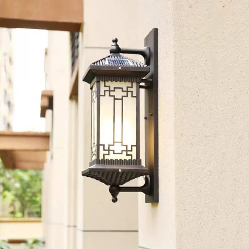 Đèn gắn tường năng lượng mặt trời gắn thêm bóng điện H580mm AN-NLV7491 