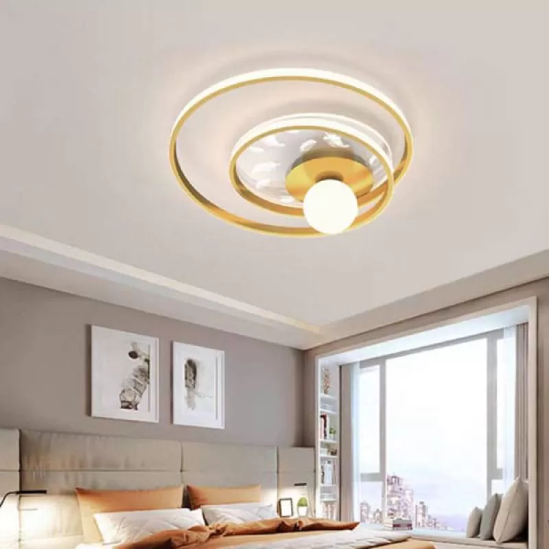Đèn ốp trần led 3 chế độ ánh sáng trang trí phòng ngủ D500mm DR-C589B