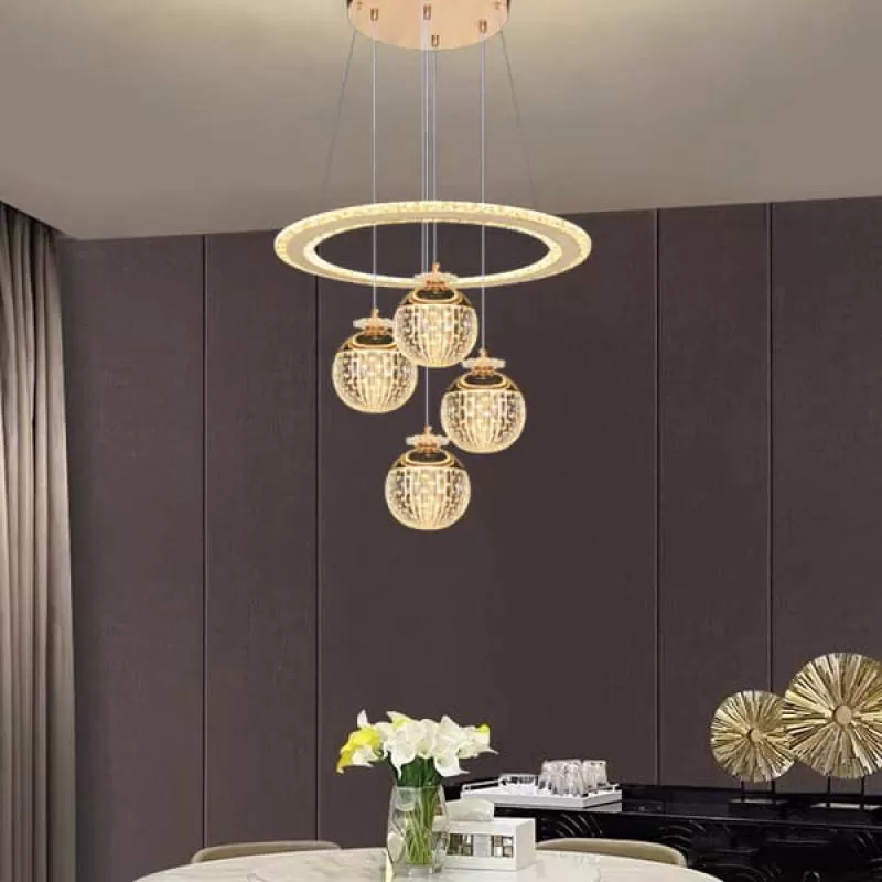 Đèn thả trần bàn ăn hiện đại trang trí căn hộ chung cư nhỏ DR-NB631/4