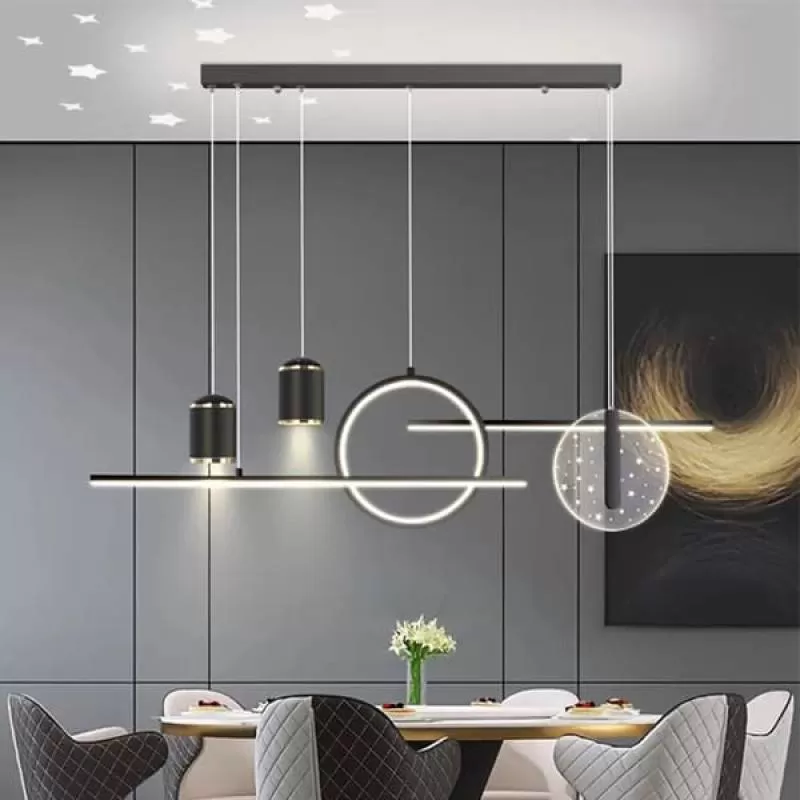 Đèn thả trần bàn ăn có hiệu ứng ánh sáng ngôi sao mặt trăng DR-NB812 