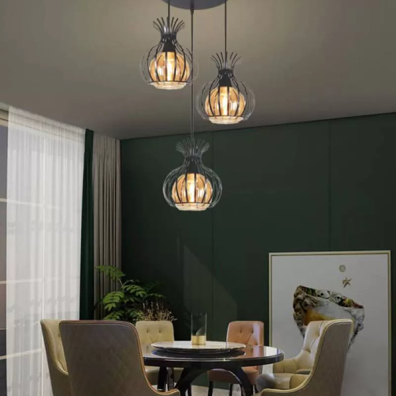 Đèn thả 3 bóng cho bàn cafe nhỏ căn hộ chung cư sang trọng DR-NB1028/3