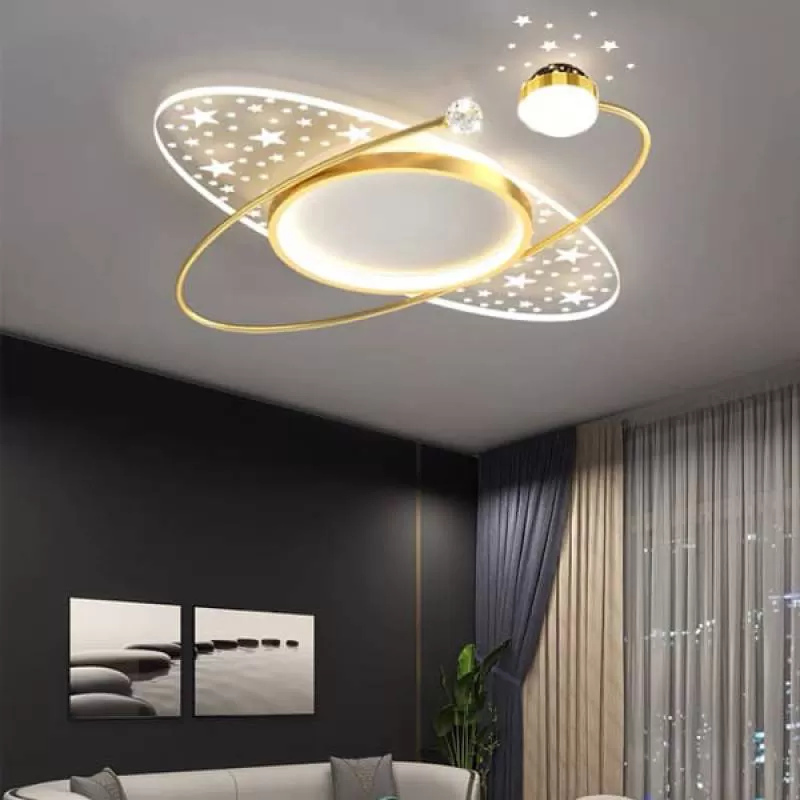 Đèn ốp trần hiệu ứng ánh sáng hình ngôi sao mặt trăng D600mm DR-NC596