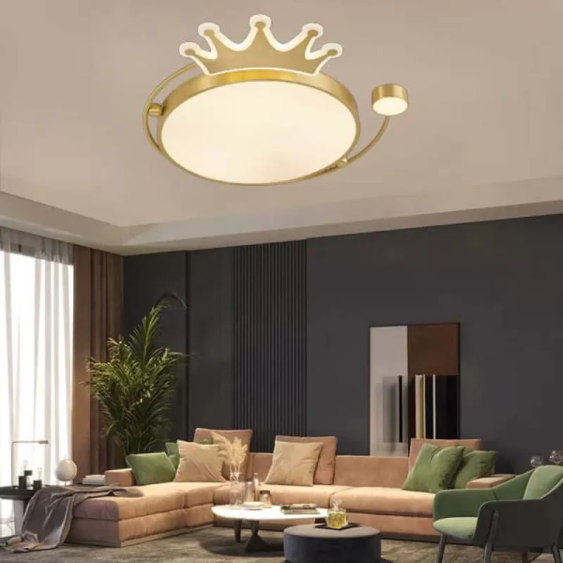 Đèn ốp trần đồng led hiện đại trang trí phòng khách D600mm HP-OD3096