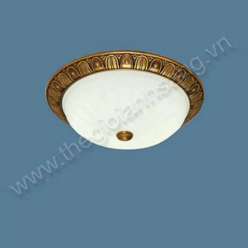 Đèn ốp trần đồng bánh tiêu gắn ban công và hành lang D310mm AN-OĐ1027A