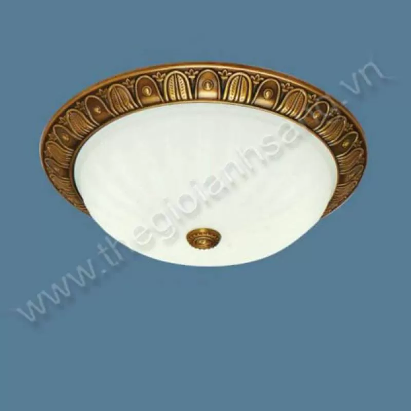 Đèn ốp trần đồng bánh tiêu gắn ban công và hành lang D500mm AN-OĐ1027C