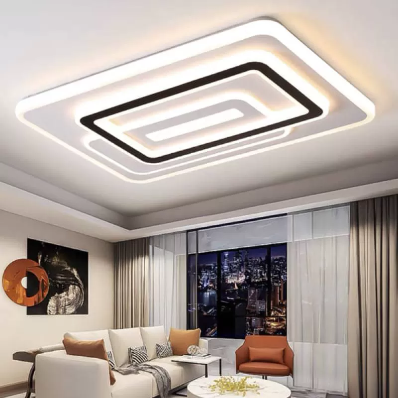 Đèn mâm ốp trần trang trí phòng khách hình chữ nhật L1100mm SE-MC432 