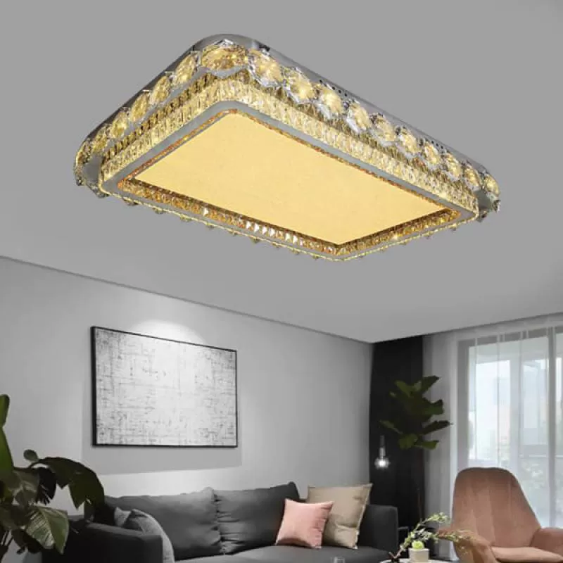 Đèn mâm áp trần led chữ nhật phòng khách L1100mm sang trọng DR-C1125