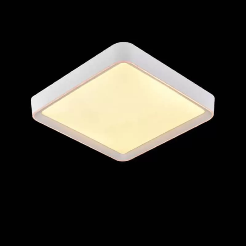 Đèn mâm áp trần led vuông viền cam 3 chế độ ánh sáng D500mm EC-MSS648
